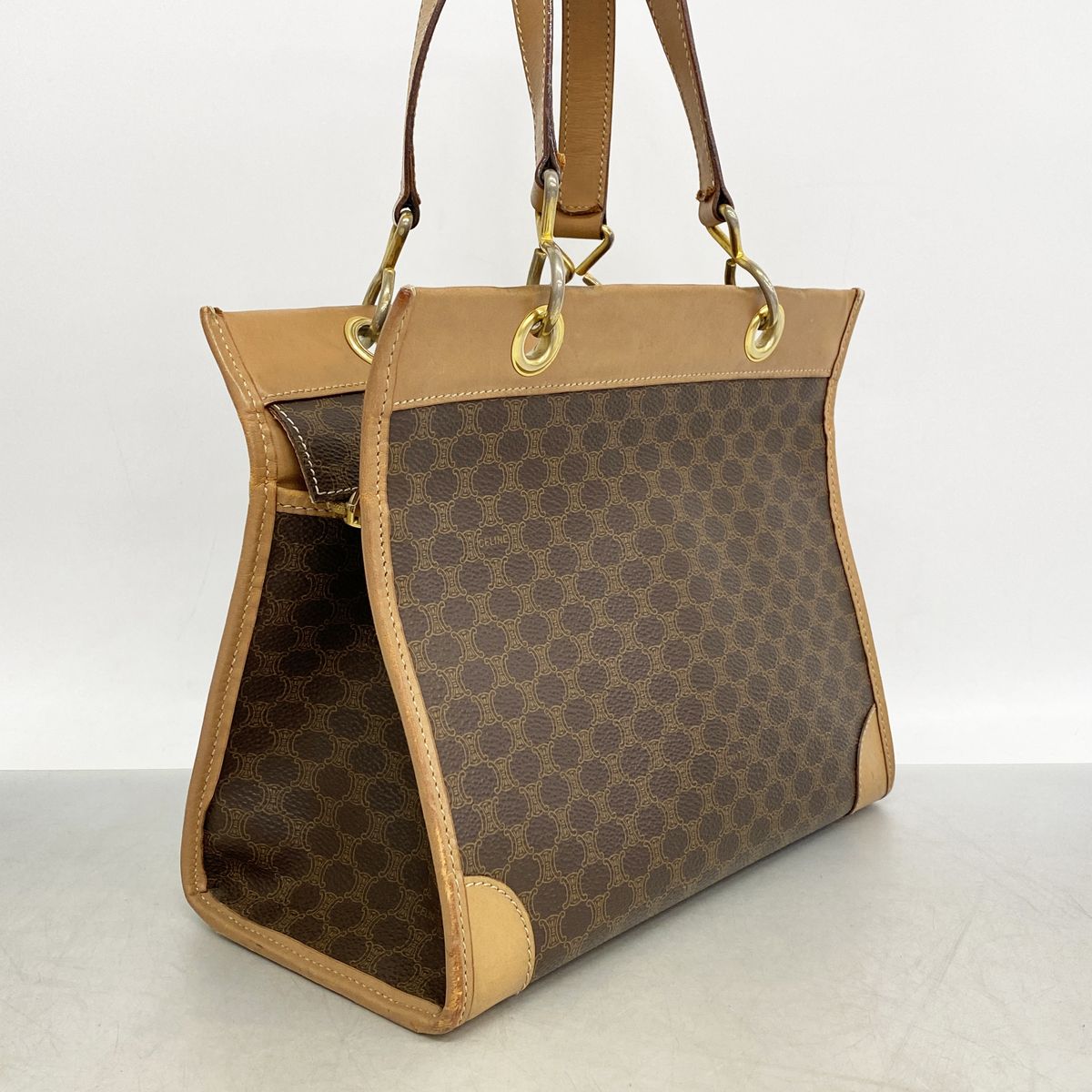 Celine Handbag Macadam Brown Gold — view 2