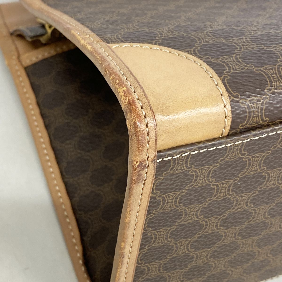 Celine Handbag Macadam Brown Gold — view 8