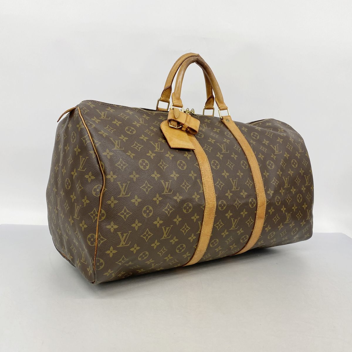 Louis Vuitton Boston Bag Monogram Keepall 55 Brown — view 2