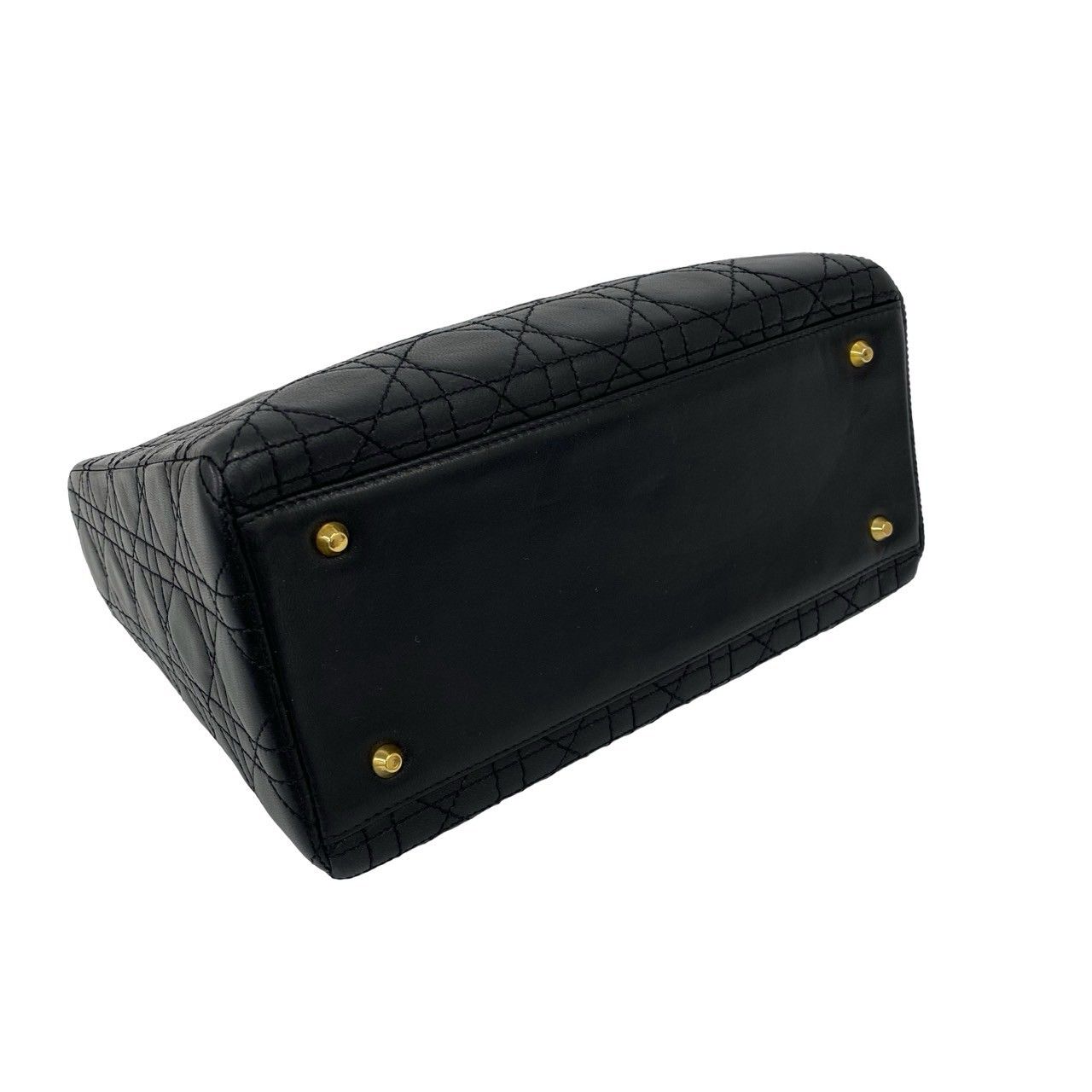 Dior Lady Cannage Stitch Leather 2-Way Shoulder Bag Black — view 7