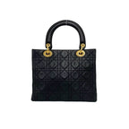 Dior Lady Cannage Stitch Leather 2-Way Shoulder Bag Black — view 3