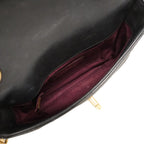 Chanel Shoulder Bag Quilted Leather Black Gold — view 4