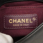 Chanel Shoulder Bag Quilted Leather Black Gold — view 5
