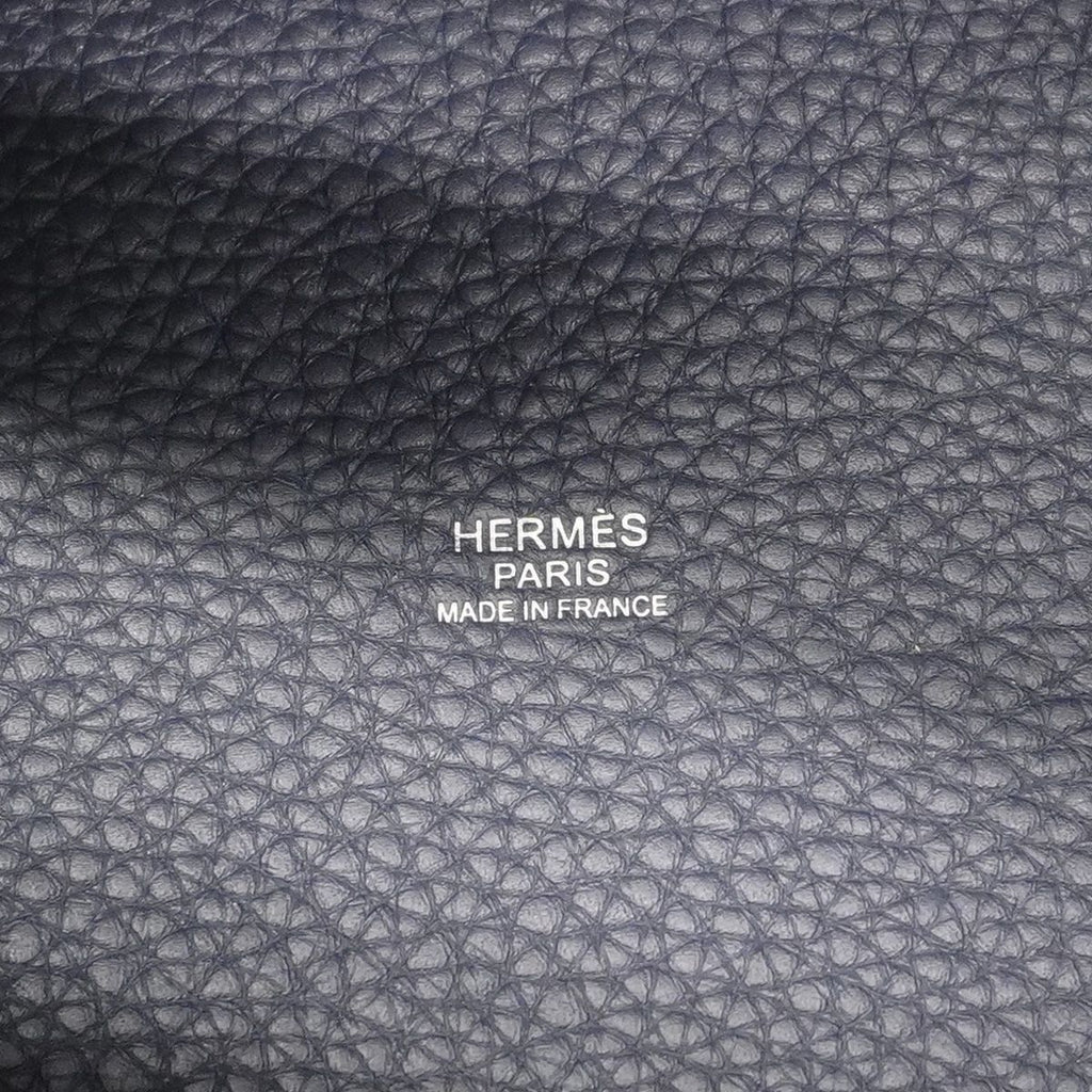 Hermes Handbag Picotin Lock PM Taurillon Clemence Blue Silver — view 5