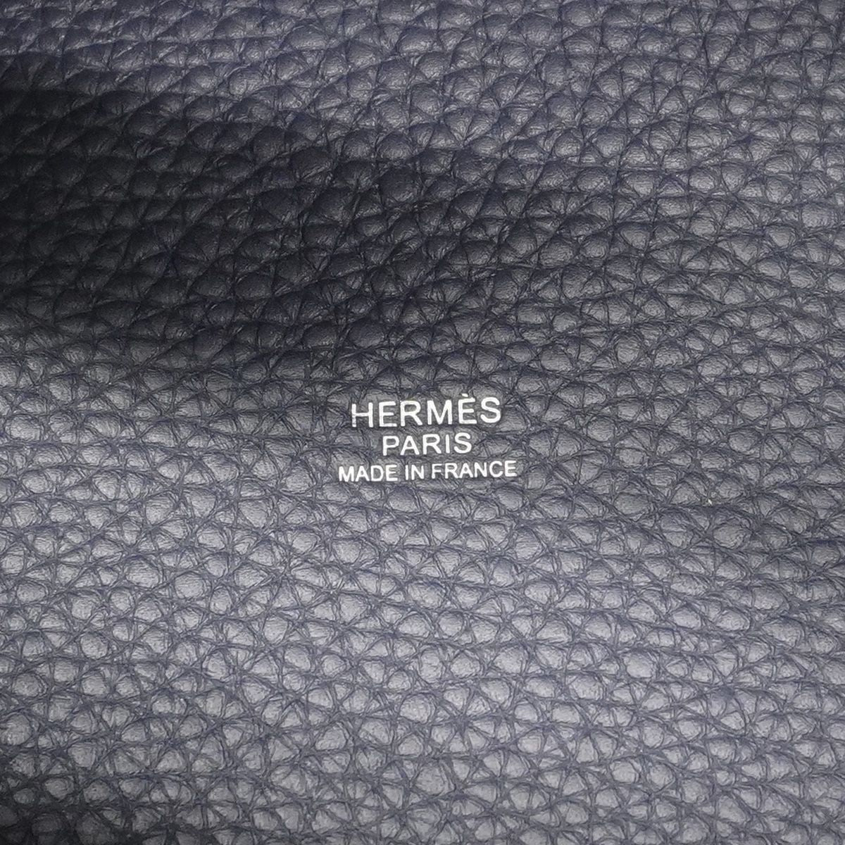 Hermes Handbag Picotin Lock PM Taurillon Clemence Blue Silver — view 5