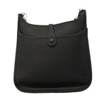 Hermes Shoulder Bag Evelyne Taurillon Clemence Black Silver — view 8