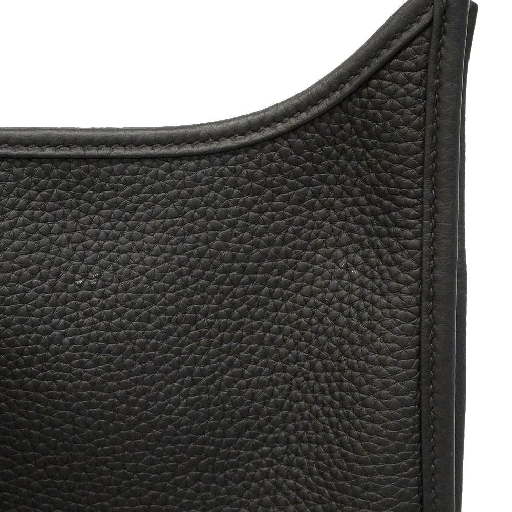 Hermes Shoulder Bag Evelyne Taurillon Clemence Black Silver — view 7