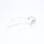 Chanel Rimless Sunglasses Side CC Logo Clear Silver Frame Metal 16 Eyewear — view 5