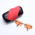 Chanel Rimless Sunglasses Side CC Logo Metal Orange 19 Eyewear