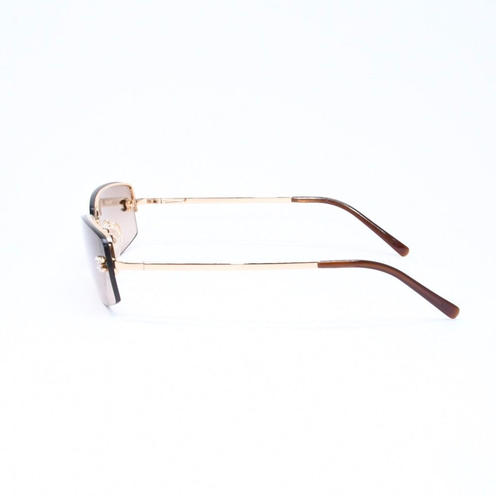 Chanel Sunglasses Eyewear CC Logo Rhinestone Brown — view 6
