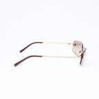 Chanel Sunglasses Eyewear CC Logo Rhinestone Brown — view 5