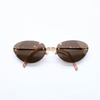 Chanel Rimless Sunglasses Eyewear CC Logo Gold — view 2