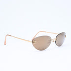 Chanel Rimless Sunglasses Eyewear CC Logo Gold — view 4