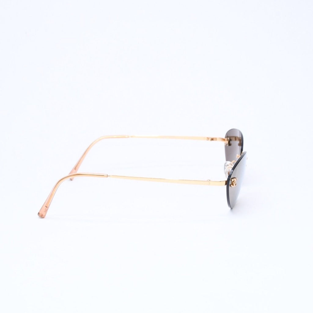Chanel Rimless Sunglasses Eyewear CC Logo Gold — view 5