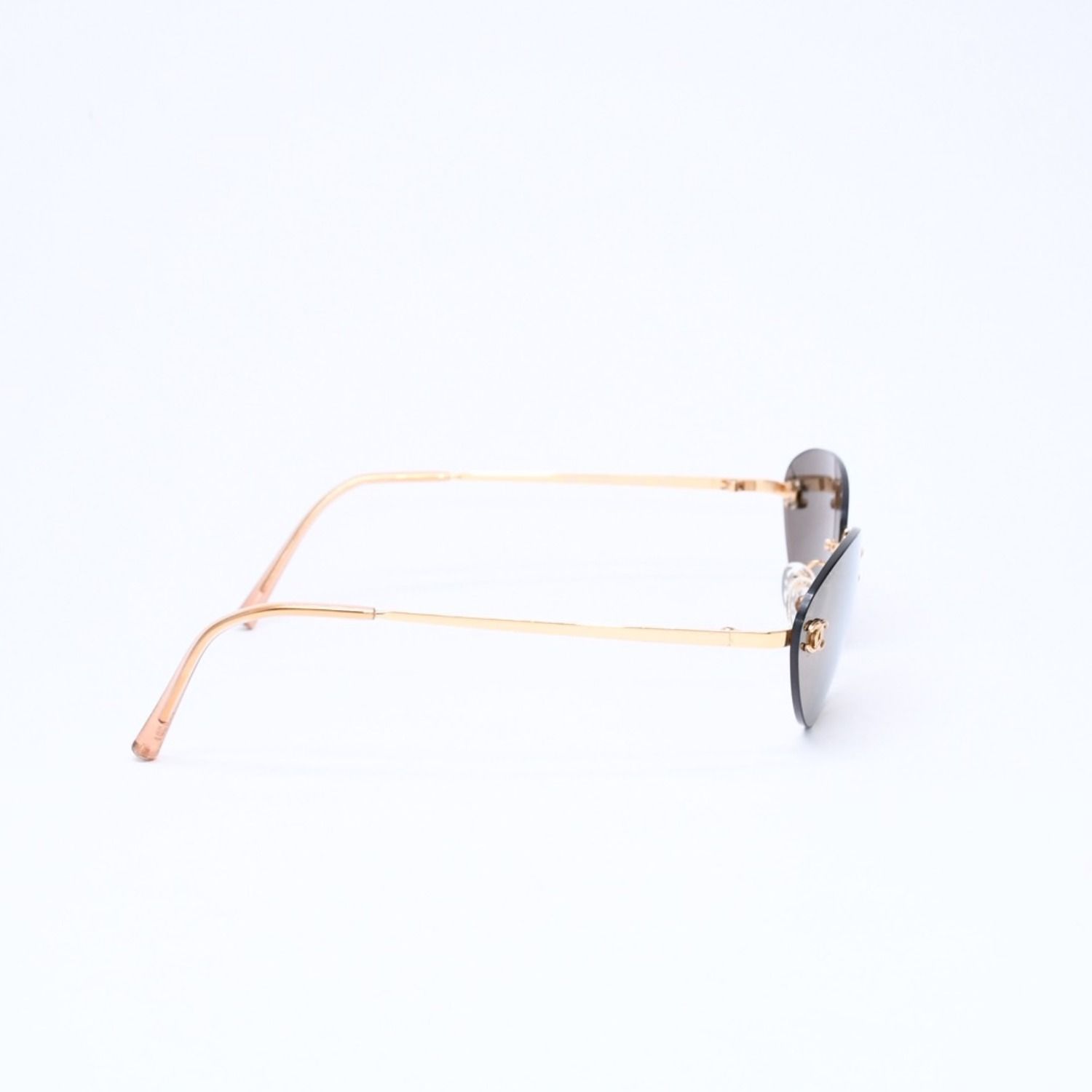 Chanel Rimless Sunglasses Eyewear CC Logo Gold — view 5