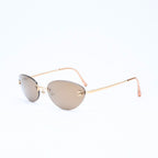 Chanel Rimless Sunglasses Eyewear CC Logo Gold — view 3