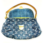 Louis Vuitton Mini Pleaty Monogram Denim Blue Shoulder Bag — view 5