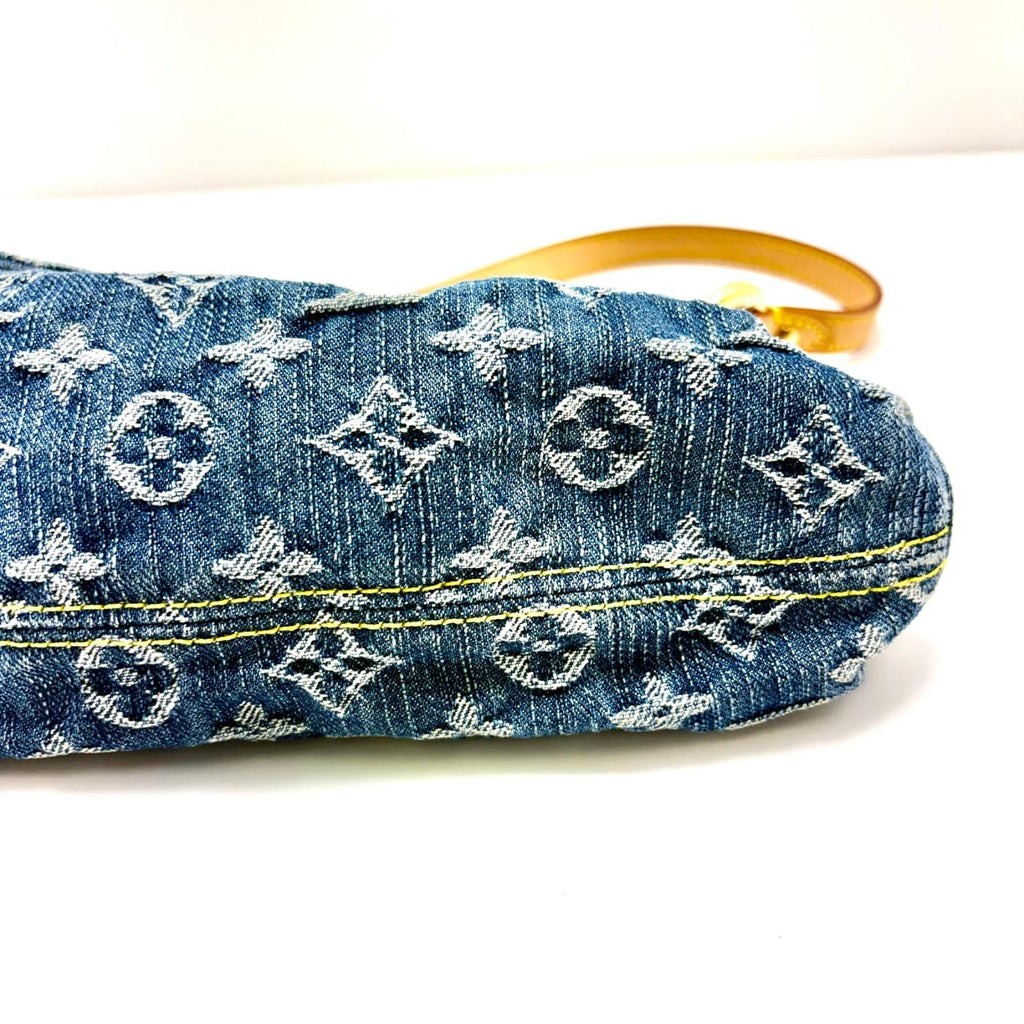 Louis Vuitton Mini Pleaty Monogram Denim Blue Shoulder Bag — view 8