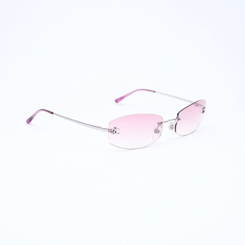 Chanel Rimless Sunglasses Eyewear CC Logo Pink Gradation — view 4