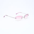 Chanel Rimless Sunglasses Eyewear CC Logo Pink Gradation — view 4