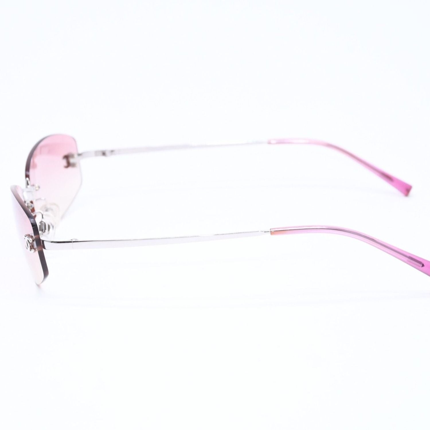 Chanel Rimless Sunglasses Eyewear CC Logo Pink Gradation — view 6