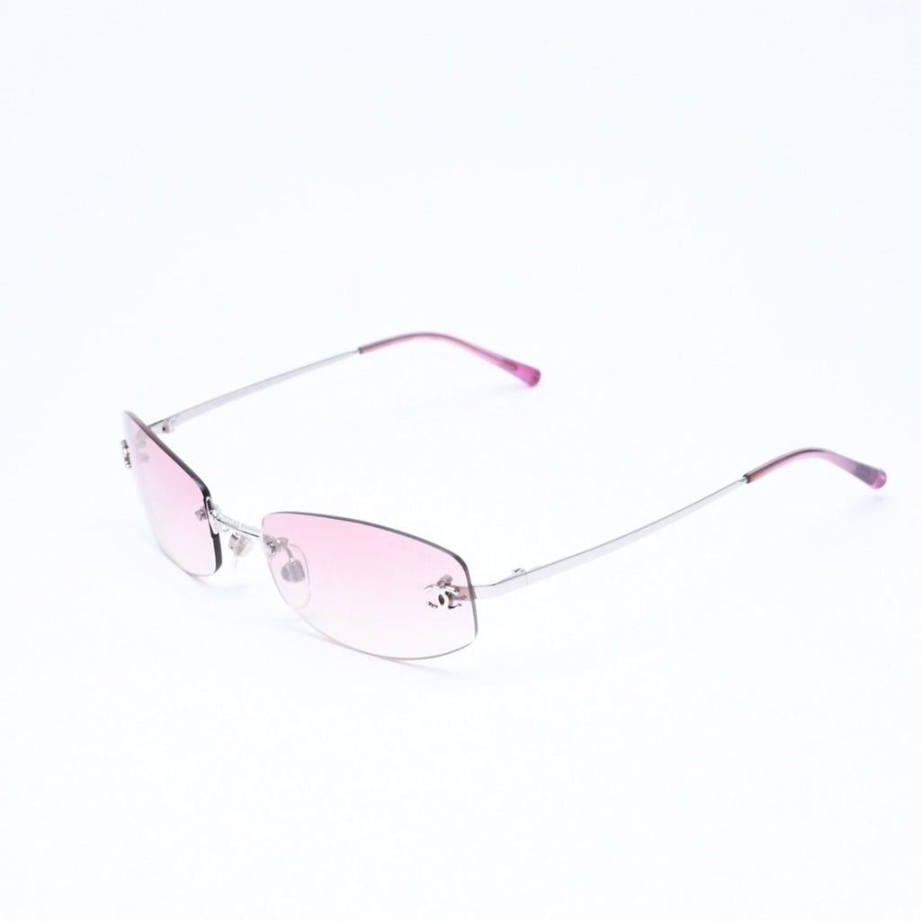 Chanel Rimless Sunglasses Eyewear CC Logo Pink Gradation — view 3