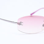 Chanel Rimless Sunglasses Eyewear CC Logo Pink Gradation — view 8