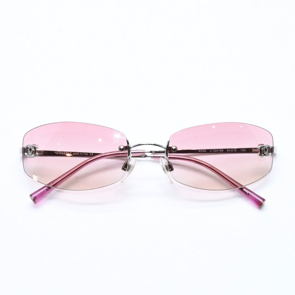 Chanel Rimless Sunglasses Eyewear CC Logo Pink Gradation — view 2