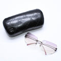 Chanel Rimless Sunglasses Side CC Logo Lavender Light Brown Gradient 16 Eyewear