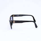 Chanel Cat's Eye Sunglasses Eyewear CC Logo Black Gold — view 6