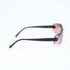 Chanel Rimless Sunglasses Eyewear CC Logo Matte Black Brown — view 5