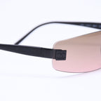 Chanel Rimless Sunglasses Eyewear CC Logo Matte Black Brown — view 8