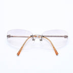Chanel Rimless Side CC Logo Sunglasses Gradient Lens Silver Frame Eyewear — view 2