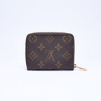 Louis Vuitton Zippy Coin Purse Monogram Canvas Mini Wallet Brown Gold — view 3