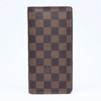 Louis Vuitton Damier Portefeuille Brazza Wallet Leather Brown Gold — view 2