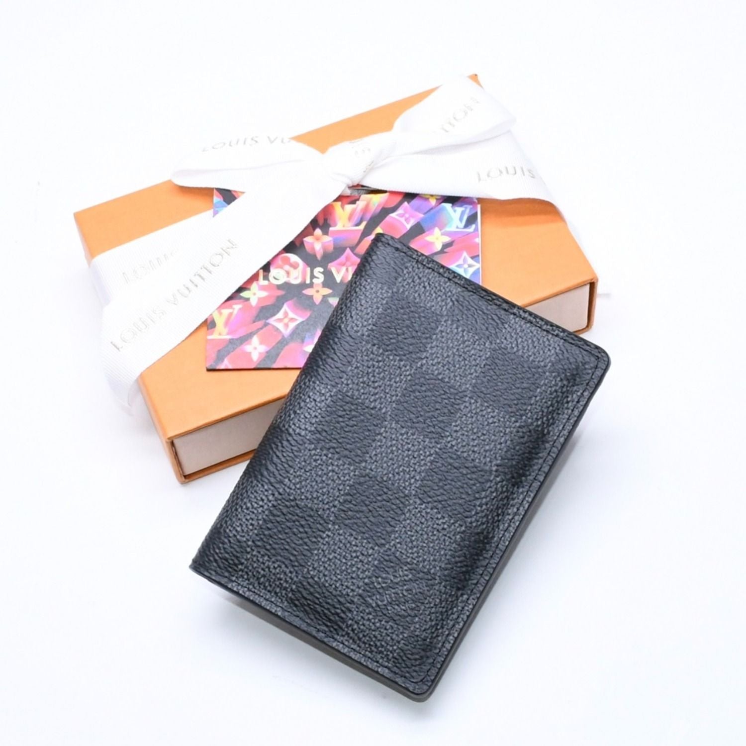 Louis Vuitton Pocket Organizer Card Case KT Damier Black