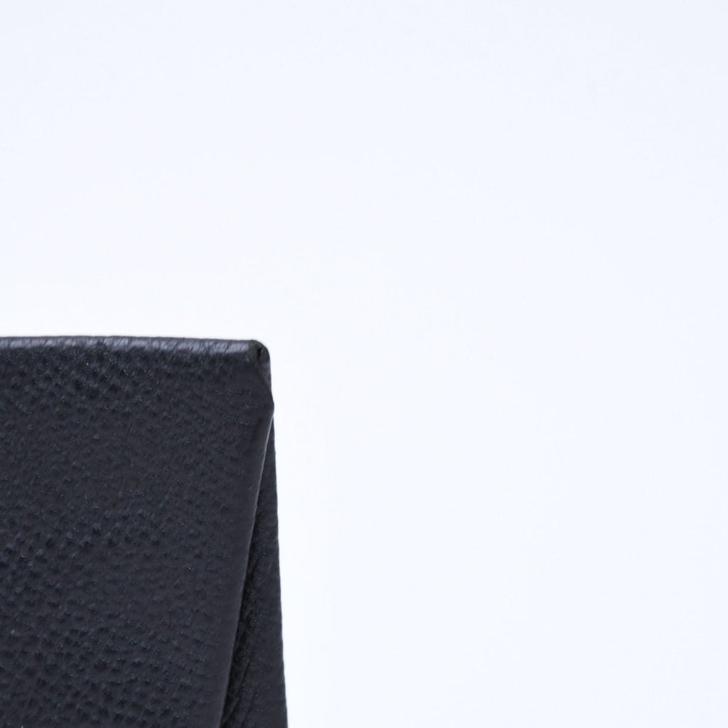 Hermes Wallet Coin Purse Bastia Veau Epsom Silver Black — view 3