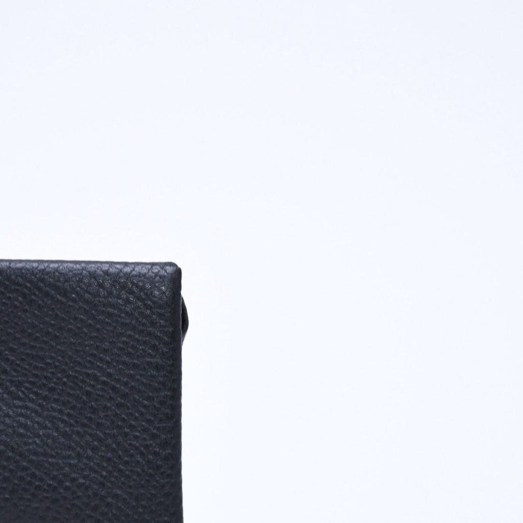 Hermes Wallet Coin Purse Bastia Veau Epsom Silver Black — view 7