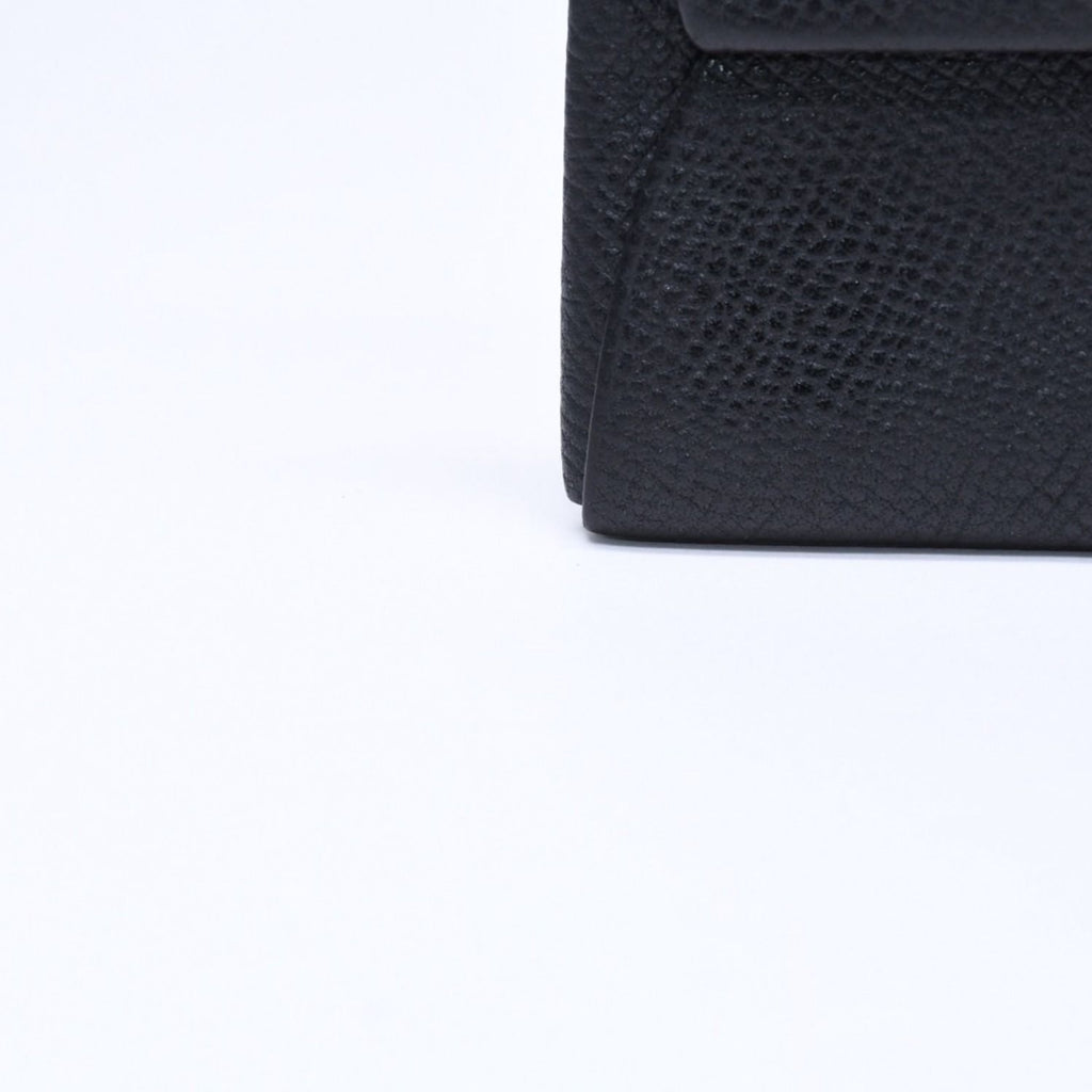 Hermes Wallet Coin Purse Bastia Veau Epsom Silver Black — view 6