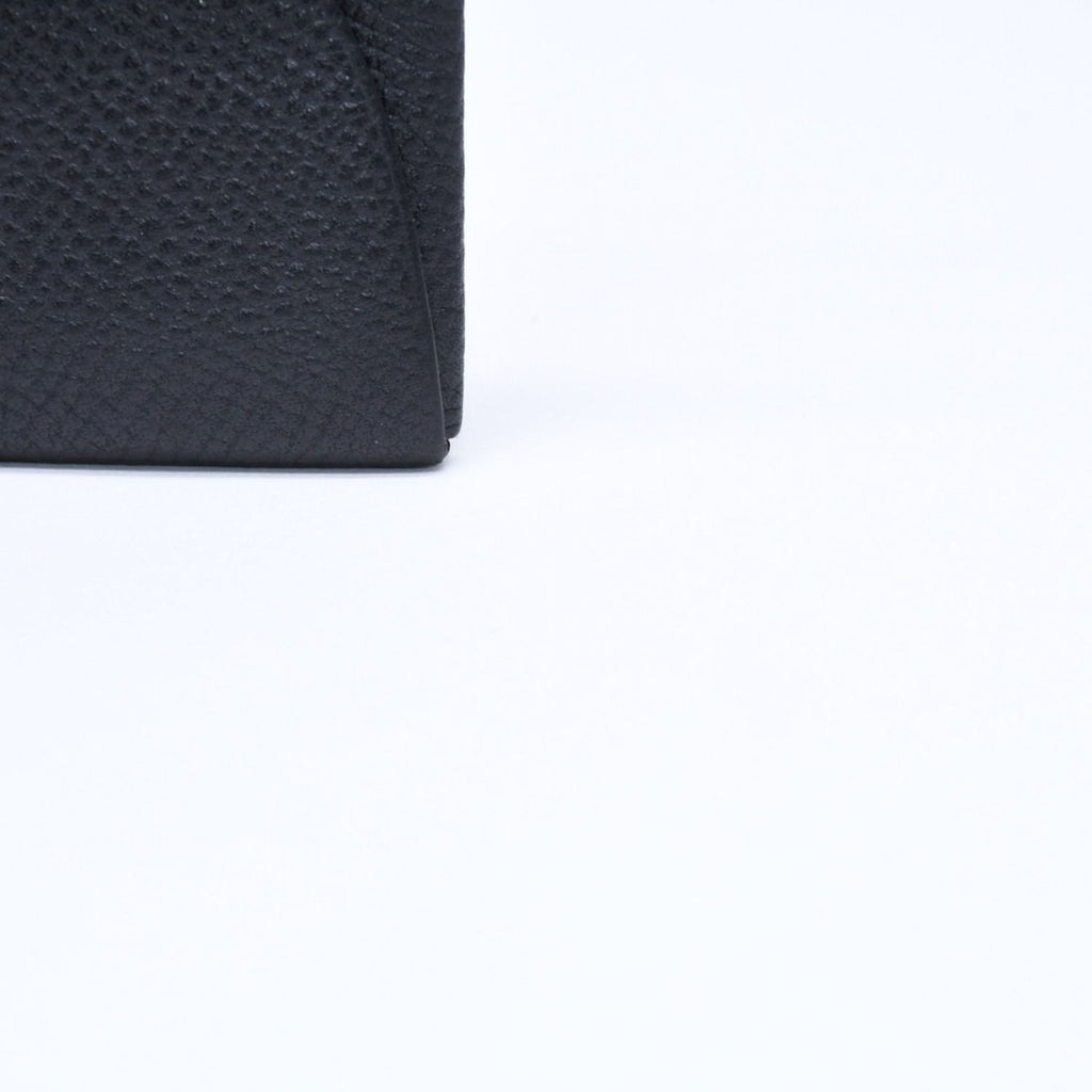 Hermes Wallet Coin Purse Bastia Veau Epsom Silver Black — view 4
