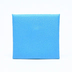 Hermes Bastia Coin Purse Wallet New Blue Jean Chevre — view 2