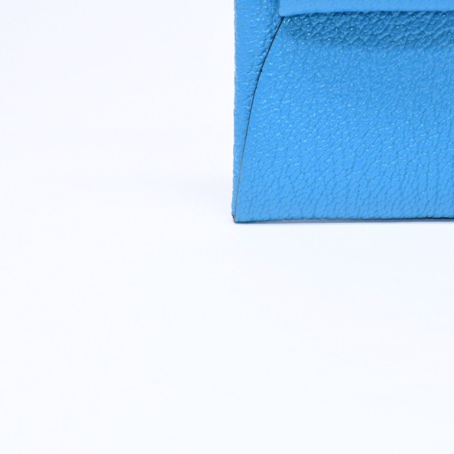 Hermes Bastia Coin Purse Wallet New Blue Jean Chevre — view 6