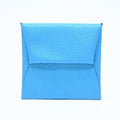 Hermes Bastia Coin Purse Wallet New Blue Jean Chevre
