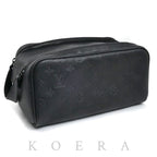 Louis Vuitton Dopp Kit Bag Monogram Shadow Ultra Black