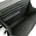 Dior Strap Zip Pouch Jacquard Black Shoulder Bag — view 5