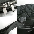 Dior Strap Zip Pouch Jacquard Black Shoulder Bag — view 8