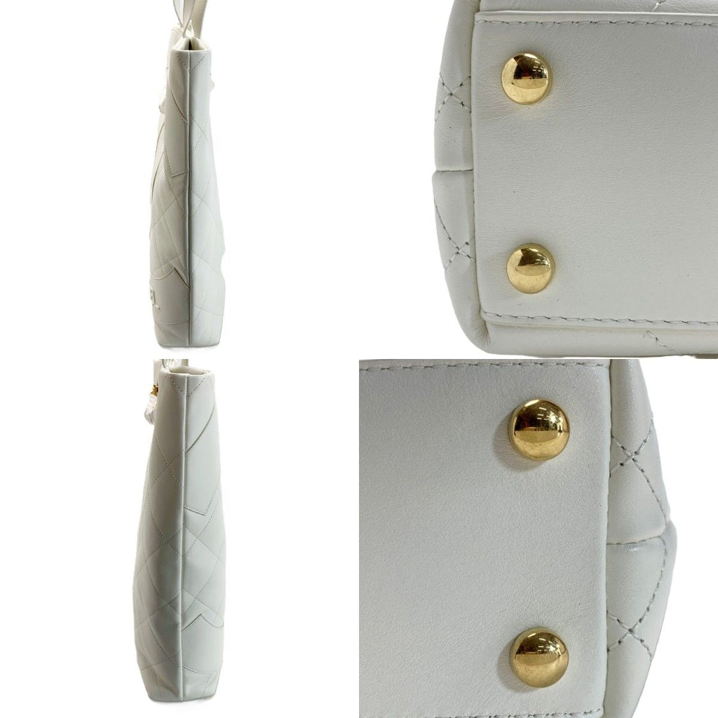 Chanel Maxi Shopping Quilted White Large Tote Bag — view 8