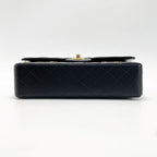 Chanel Quilted Double Flap Icon Charm Chain Shoulder Bag Black Lambskin — view 5
