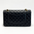 Chanel Quilted Double Flap Icon Charm Chain Shoulder Bag Black Lambskin — view 2