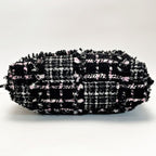 Chanel 22 Black Pink Shoulder Bag Tweed Silver — view 2
